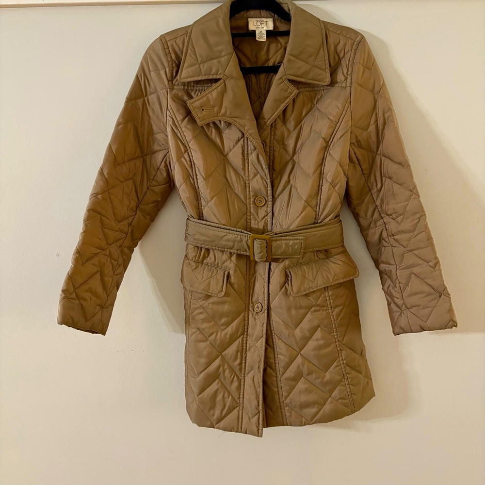 ANN TAYLOR LOFT QUILTED TRENCH Size SP